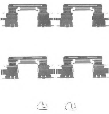 HELLA PAGID 8DZ355204911 Комплектуючі, колодки дискового гальма