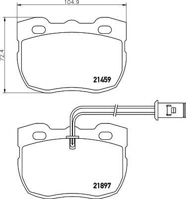 HELLA PAGID 8DB355005841 Комплект гальмівних колодок, дискове гальмо