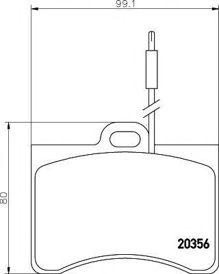 HELLA PAGID 8DB355005911 Комплект гальмівних колодок, дискове гальмо