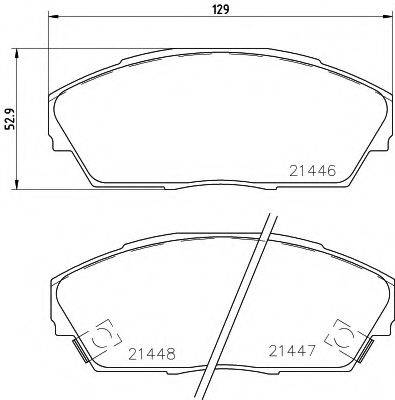 HELLA PAGID 8DB355006301 Комплект гальмівних колодок, дискове гальмо