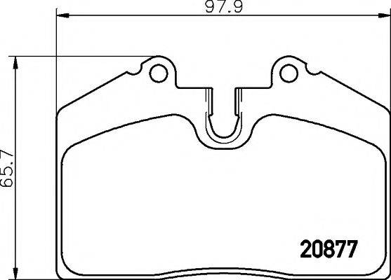 HELLA PAGID 8DB355006351 Комплект гальмівних колодок, дискове гальмо