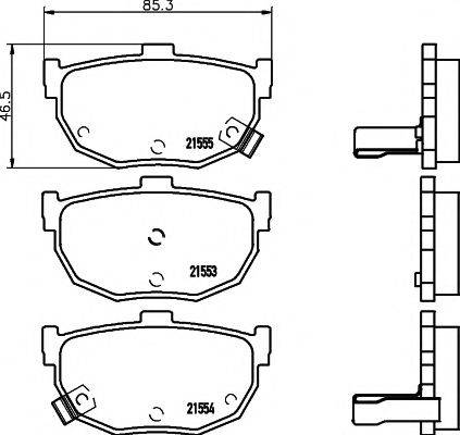 HELLA PAGID 8DB355006411 Комплект гальмівних колодок, дискове гальмо