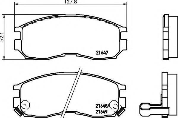 HELLA PAGID 8DB355006471 Комплект гальмівних колодок, дискове гальмо