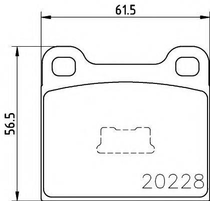 HELLA PAGID 8DB355006981 Комплект гальмівних колодок, дискове гальмо