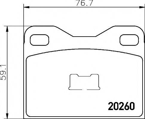 HELLA PAGID 8DB355007031 Комплект гальмівних колодок, дискове гальмо