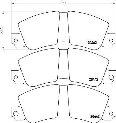 HELLA PAGID 8DB355007151 Комплект гальмівних колодок, дискове гальмо