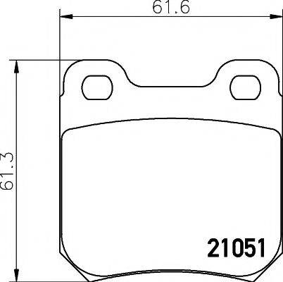 HELLA PAGID 8DB355007371 Комплект гальмівних колодок, дискове гальмо