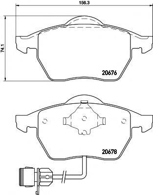 HELLA PAGID 8DB355007461 Комплект гальмівних колодок, дискове гальмо