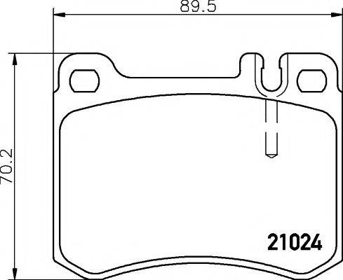 HELLA PAGID 8DB355007611 Комплект гальмівних колодок, дискове гальмо