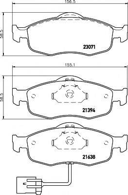 HELLA PAGID 8DB355007751 Комплект гальмівних колодок, дискове гальмо