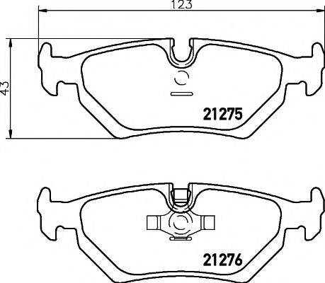 HELLA PAGID 8DB355006841 Комплект гальмівних колодок, дискове гальмо