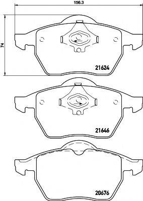 HELLA PAGID 8DB355007881 Комплект гальмівних колодок, дискове гальмо