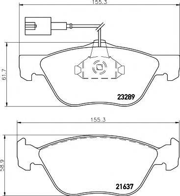 HELLA PAGID 8DB355007931 Комплект гальмівних колодок, дискове гальмо