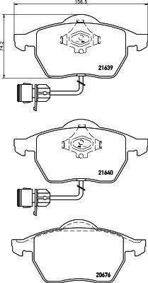 HELLA PAGID 8DB355008531 Комплект гальмівних колодок, дискове гальмо