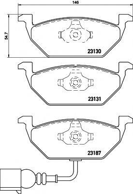 HELLA PAGID 8DB355008551 Комплект гальмівних колодок, дискове гальмо