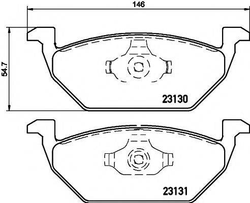 HELLA PAGID 8DB355008591 Комплект гальмівних колодок, дискове гальмо