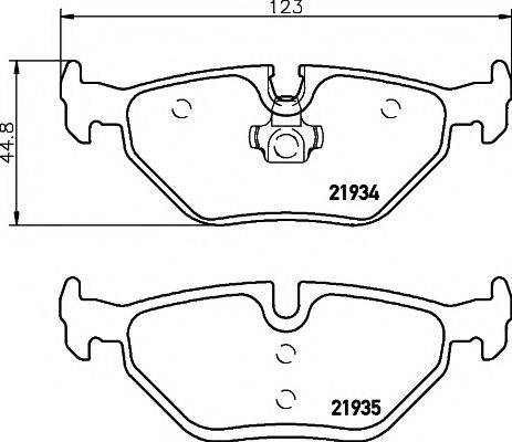 HELLA PAGID 8DB355008761 Комплект гальмівних колодок, дискове гальмо