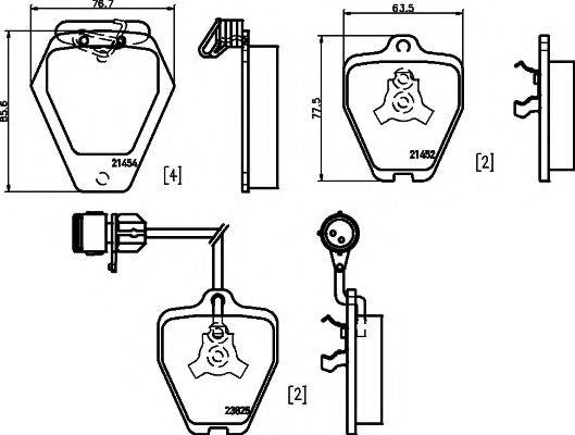 HELLA PAGID 8DB355008781 Комплект гальмівних колодок, дискове гальмо