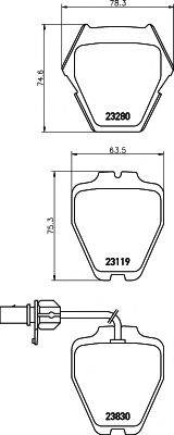 HELLA PAGID 8DB355009031 Комплект гальмівних колодок, дискове гальмо