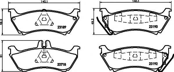 HELLA PAGID 8DB355009241 Комплект гальмівних колодок, дискове гальмо