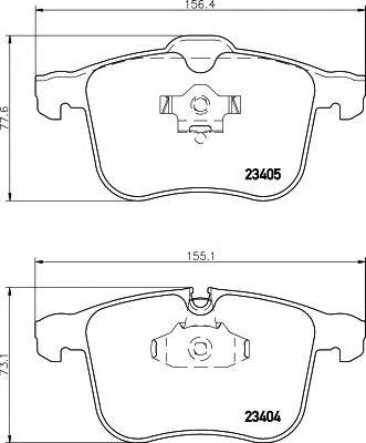 HELLA PAGID 8DB355009431 Комплект гальмівних колодок, дискове гальмо