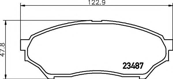 HELLA PAGID 8DB355009521 Комплект гальмівних колодок, дискове гальмо