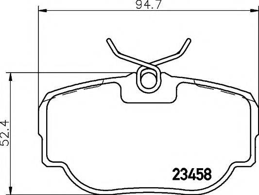 HELLA PAGID 8DB355009541 Комплект гальмівних колодок, дискове гальмо