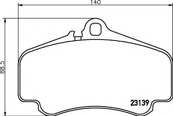 HELLA PAGID 8DB355009841 Комплект гальмівних колодок, дискове гальмо