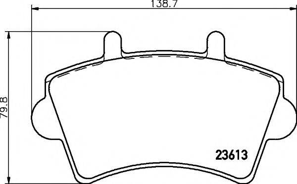 HELLA PAGID 8DB355010021 Комплект гальмівних колодок, дискове гальмо