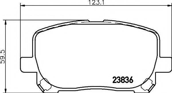 HELLA PAGID 8DB355010221 Комплект гальмівних колодок, дискове гальмо