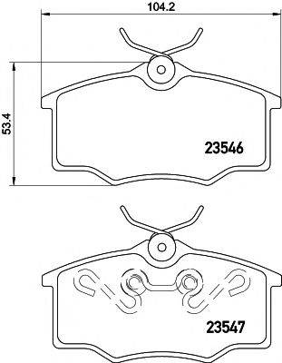 HELLA PAGID 8DB355010371 Комплект гальмівних колодок, дискове гальмо