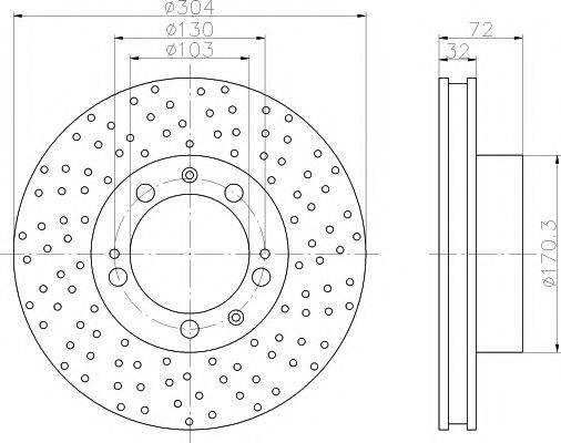 HELLA PAGID 8DD355104731 гальмівний диск