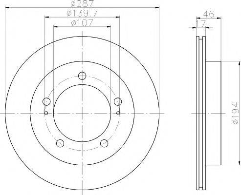 HELLA PAGID 8DD355104771 гальмівний диск