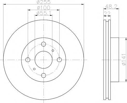 HELLA PAGID 8DD355104861 гальмівний диск