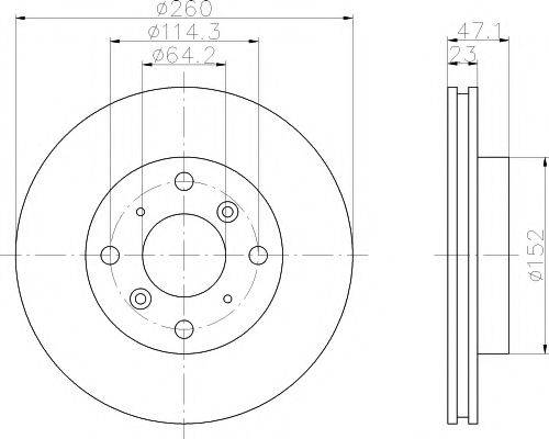 HELLA PAGID 8DD355104981 гальмівний диск