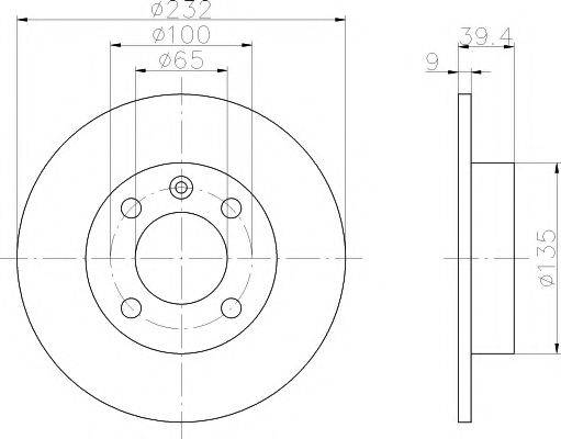 HELLA PAGID 8DD355106671 гальмівний диск