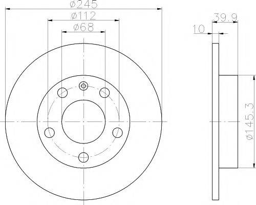 HELLA PAGID 8DD355107531 гальмівний диск