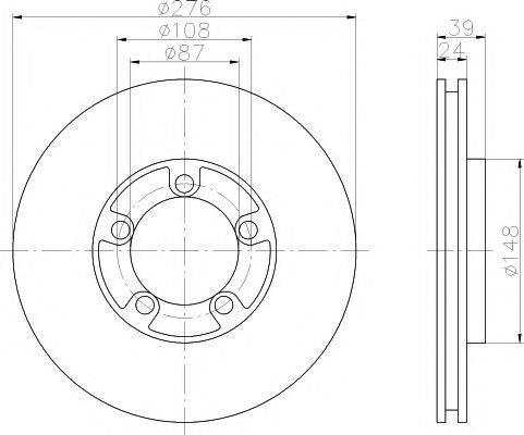 HELLA PAGID 8DD355108181 гальмівний диск