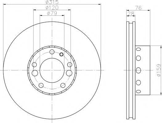 HELLA PAGID 8DD355104071 гальмівний диск