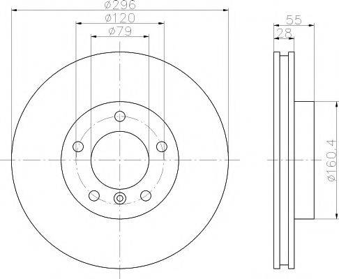 HELLA PAGID 8DD355103781 гальмівний диск