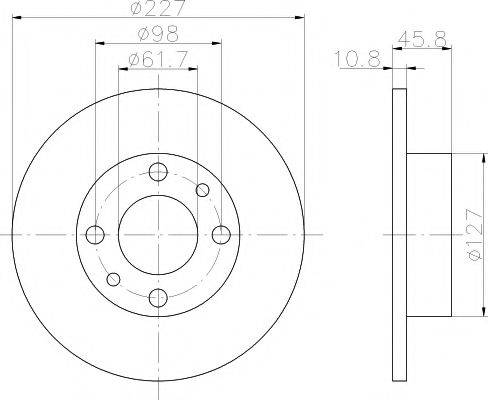 HELLA PAGID 8DD355100361 гальмівний диск