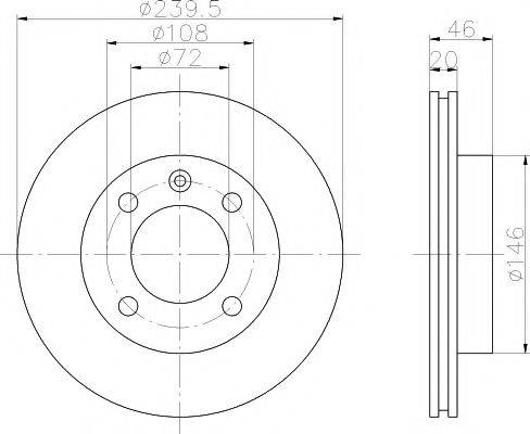 HELLA PAGID 8DD355100711 гальмівний диск