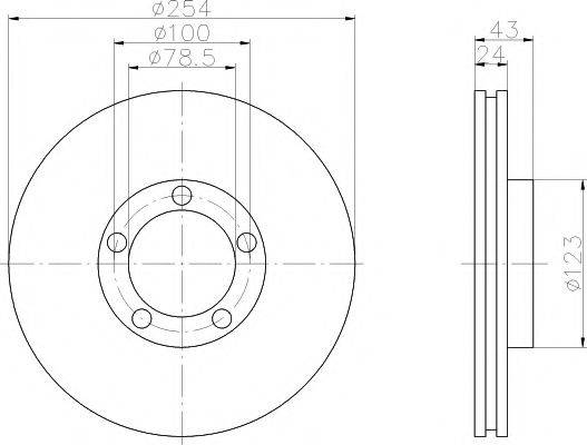 HELLA PAGID 8DD355105631 гальмівний диск