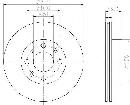 HELLA PAGID 8DD355101921 гальмівний диск