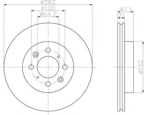 HELLA PAGID 8DD355104961 гальмівний диск