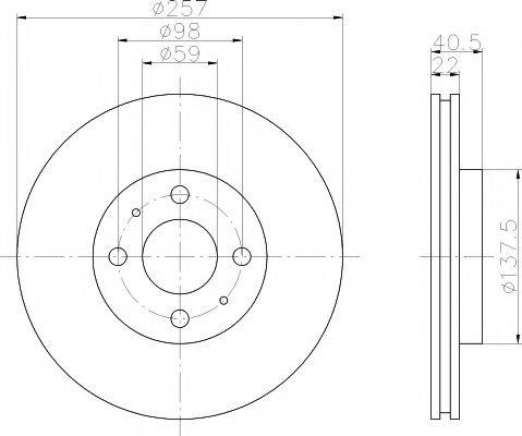 HELLA PAGID 8DD355103961 гальмівний диск