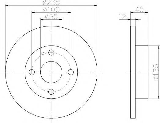 HELLA PAGID 8DD355103661 гальмівний диск