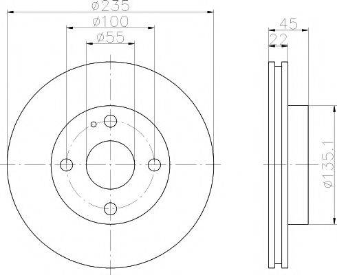 HELLA PAGID 8DD355104151 гальмівний диск