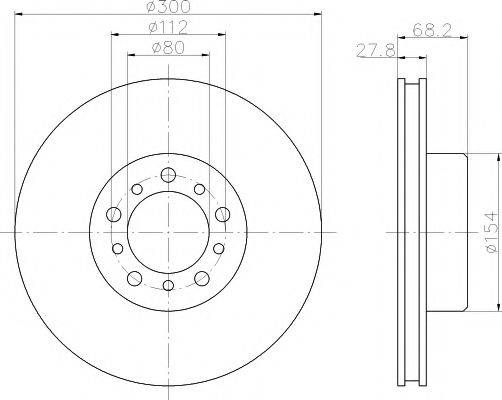 HELLA PAGID 8DD355100981 гальмівний диск