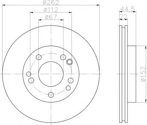 HELLA PAGID 8DD355101461 гальмівний диск